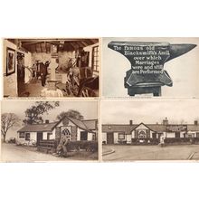 Gretna Green Coach Blacksmiths Anvil Shop 4x Collectible Old Postcard s