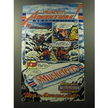 1992 3Musketeers Candy Bar Ad - 3Musketeers Adventure! No 4 in a series
