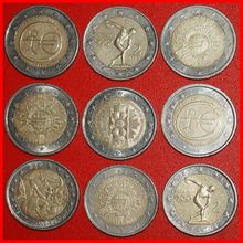 Ⰶ 9 COMMEMORATIVE COINS: EUROPEAN UNION ★ 2 EURO 2004-2018★LOW START★NO RESERVE