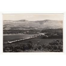 The Carnedds and Bangor Pier from Anglesey Postcard Wales AWH