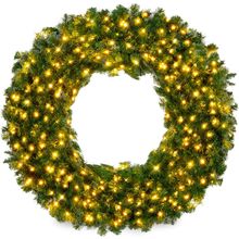 Best Choice Products 48In Large Artificial Pre-Lit Fir Christmas Wreath Holiday