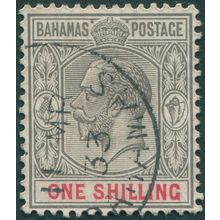 Bahamas 1926 1s black & carmine SG123 used