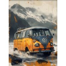 VW Van Wall Art Print Picture Nature Decor VW Van Print For The BedroomLounge Po