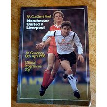 Manchester United v Liverpool. F. A. Cup Semi Final 1985. Vintage Programme.