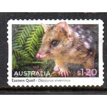 AUSTRALIA: 2023 NATIVE ANIMALS, $1.20 EASTERN QUOLL USED S/A STAMP. 034/035