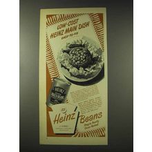 1948 Heinz Oven Baked Beans Ad - Low-Cost Dish