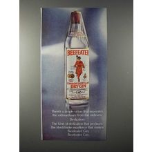 1976 Beefeater Gin Ad - Simple Virtue, Dedication
