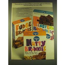 1966 Pillsbury Ad - Fudge Brownies, Frosted Brownies and Nutty Brownies Mix