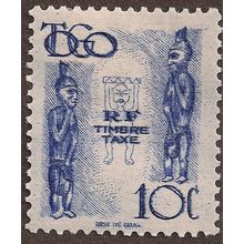 TOGO, Statuette, blue 1947, 10 centime