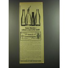 1964 First National City Bank Traveler's Checks Ad - Enjoy America
