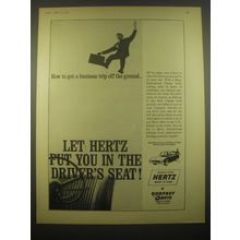 1966 Hertz Rent-a-Car Ad - How to get a business trip off the ground