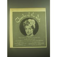 1945 Charles of the Ritz Permanent Wave Ad - Hair Style