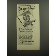 1953 Elgin American Signet Compacts Ad - The gift that says.. for you alone