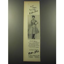 1953 Cotton Shop Dress by Beaumart Ad - The tropics begin at the cotton shop