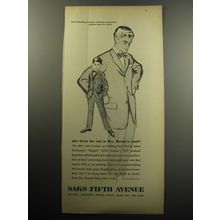 1957 Saks Fifth Avenue Suits Ad - Who threw the suit in Mrs. Murphy's Wash?