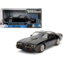 Tegos 1977 Pontiac Firebird Black "Fast & Furious" Movie 1/24 Diecast Model C...