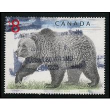 1997 Canada $8 Grizzly Bear SC 1694 Used Stamp