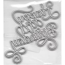 Happy Birthday Die. App 8x6cm. Die Cutting Cardmaking Scrapbooking Crafts