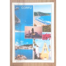 POSTCARD: CORFU - VARIOUS VIEWS: 1991