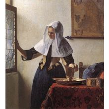 Vermeer_Young_Woman_with_a_Water_Jug Poster Canvas Movie Film Print A0 A1 A2 A3