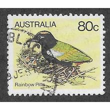 AUS 1980 80c 'BIRDS RAINBOW PITA' FINE USED (EBID52-114)