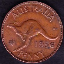 1956 Australia 1 Penny Coin