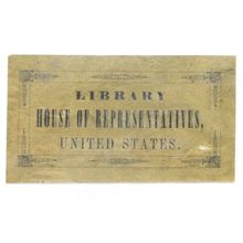 House Of Representatives Old American Library Bookplate Postcard