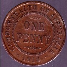 1914 Australia 1 Penny coin