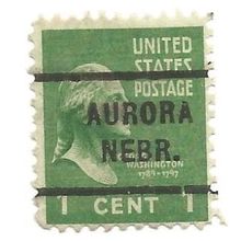 PRECANCEL -T&T AURORA, NEB 712 ON 1c PREXY