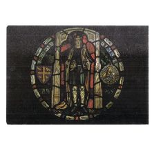 STAINED GLASS ROUNDEL, SHAFTESBURY ABBEY, DORSET unused postcard =