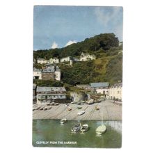 CLOVELLY FROM THE HARBOUR, DEVON unused vintage postcard by Salmon =