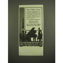 1918 Vose Grand Piano Ad - We Challenge Comparisons