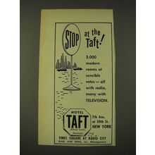 1948 Hotel Taft Ad - Stop at the Taft!