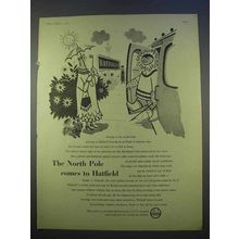 1955 ICI Drikold Ad - North Pole Comes to Hatfield