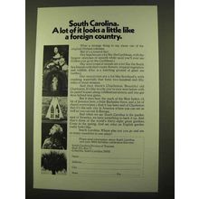 1970 South Carolina Tourism Ad - Like a Foreign Country