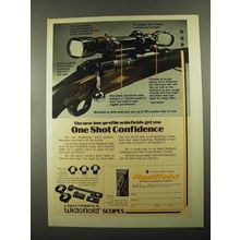 1976 Redfield Low Profile Widefield Scopes Ad - Confidence