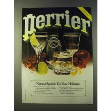 1979 Perrier Water Ad - Natural Sparkle For Holidays