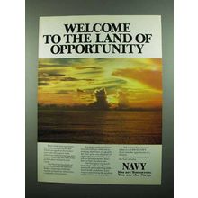 1989 U.S. Navy Ad - Welcome to Land of Opportunity