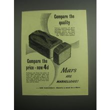 1948 Mars Candy Bars Ad - Compare the quality Compare the price