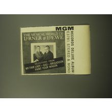 1959 MGM Records Advertisement - The Musical World of Lerner & Loewe