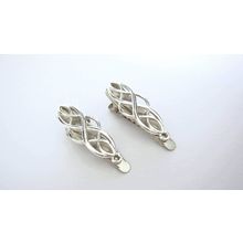 2 extra tiny small silver metal celtic infinity knot hair clip for fine thin