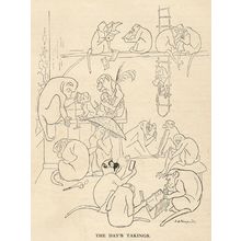 DAY’S TAKINGS 1934 James Affleck Shepherd PUNCH CARTOON PAGE
