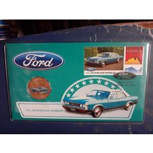 2018 ZH Ford Fairlane Marquis PNC/FDC RAM 50 cent colored coin & $1 Ford Stamp