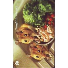 Caught In The Act (Mouse Stealing Food) S'pore $10 Telephone Card (Used)