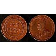 Australia One Penny 1935 Used Coin 1d Geo V