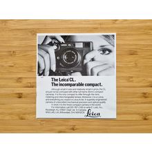 1976 Leica CL Camera Ad - Incomparable Compact