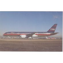US Air Boeing B757 225 Civil Aircraft Postcard (QA285)