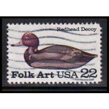 Used 2141 22c Redhead Decoy Fine W2436