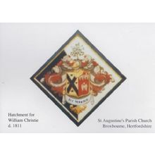 William Christie Hatchment Regalia Ensignia Broxbourne Hertfordshire Postcard