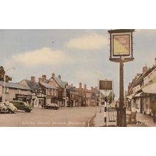 White Horse Street Baldock Hertfordshire Village Pub Rose & Crown Old Postcard